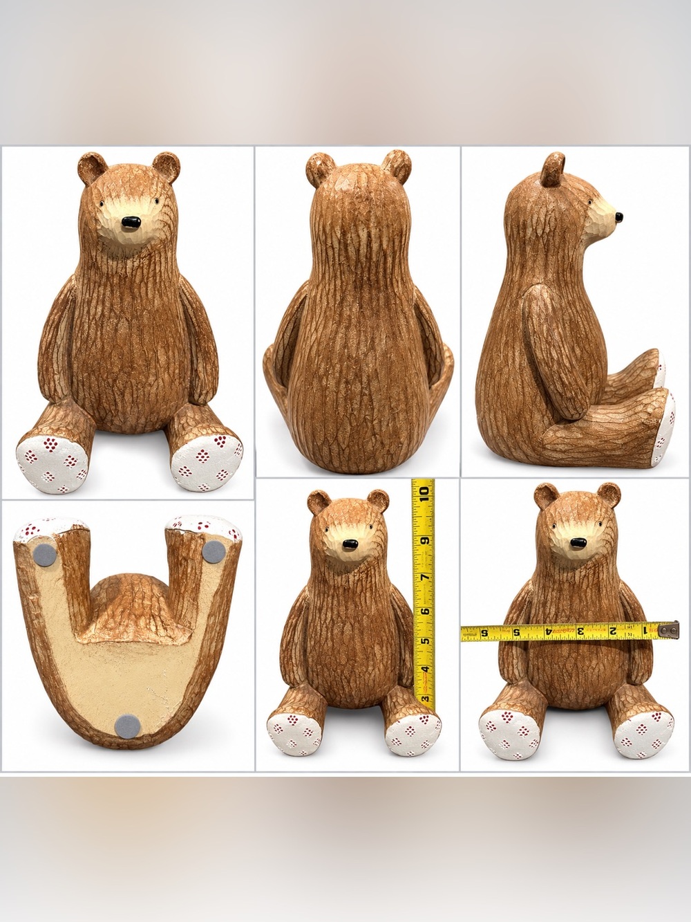 Source Unknown Rustic Brown Bear Figurine Accent